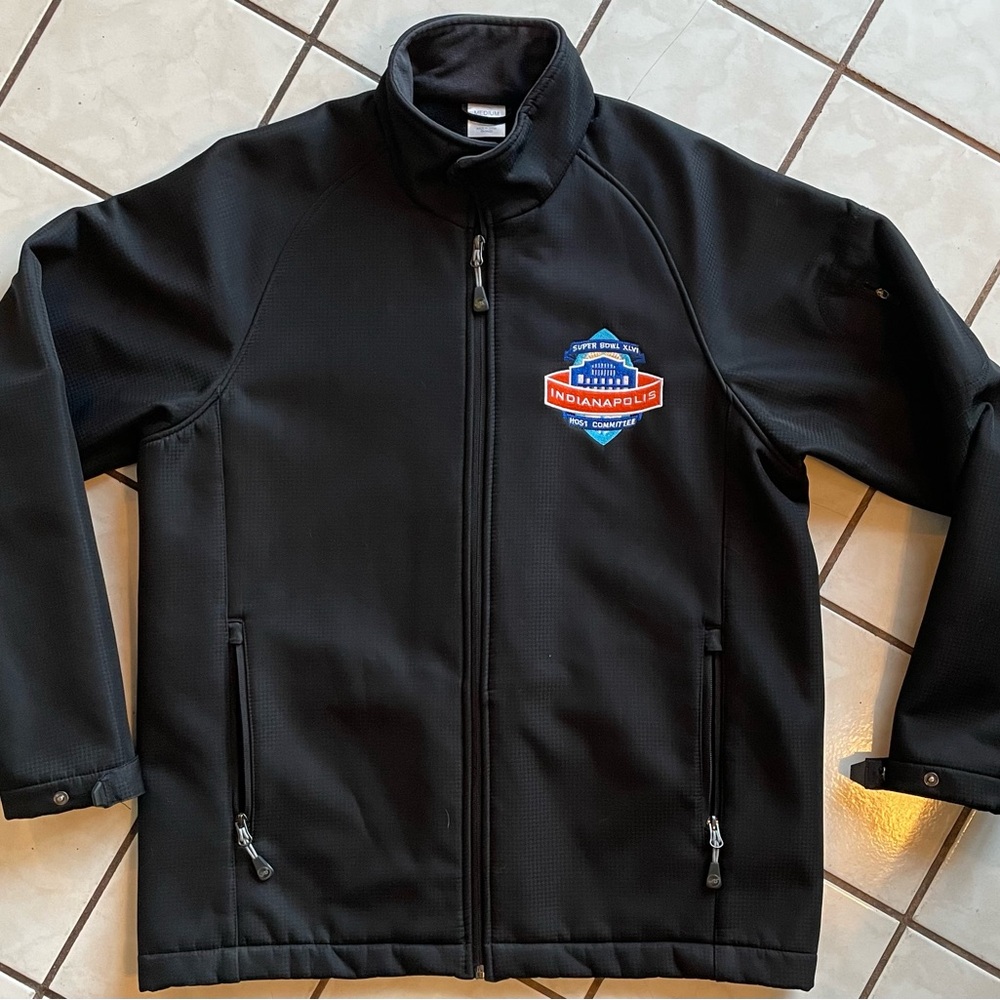 RARE Black SUPERBOWL XLVI Jacket with Indianapolis Host Committee Logo, like new